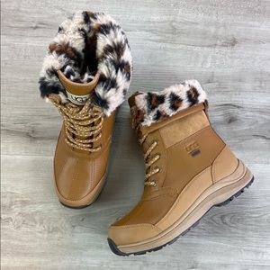 🍁 UGG 🍁 Women's Zaylee Leopard
Waterproof Charcoal Leather Boots